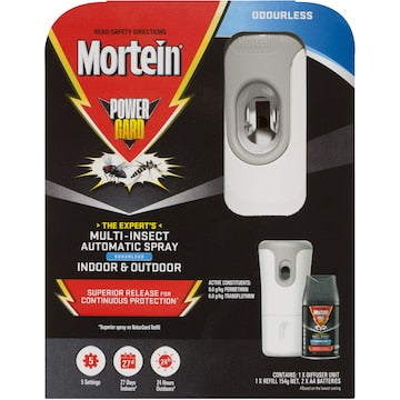 Mortein Powergard Odourless Multi-Insect Automatic Spray 154g