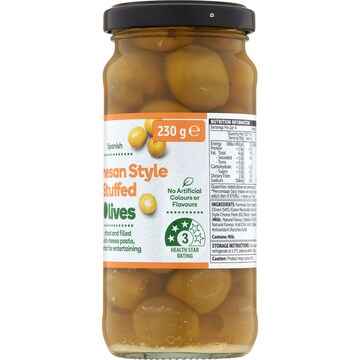 Woolworths Parmesan Stuffed Mediterranean Olives 230g