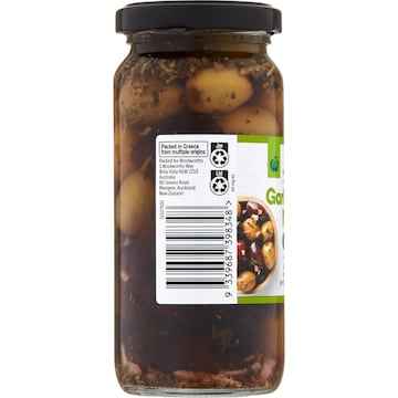 Woolworths Garlic & Herb Mixed Mediterranean Olives 230g