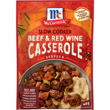McCormick Slow Cooker Beef & Red Wine Casserole Recipe Base 40g