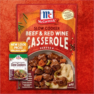 McCormick Slow Cooker Beef & Red Wine Casserole Recipe Base 40g