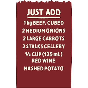 McCormick Slow Cooker Beef & Red Wine Casserole Recipe Base 40g