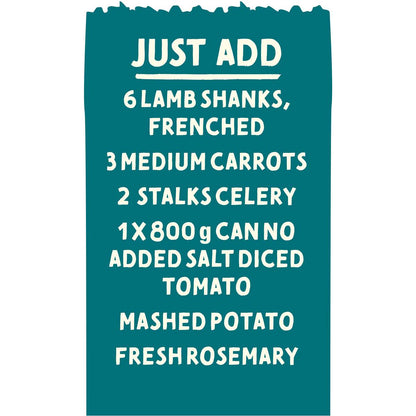 McCormick Slow Cooker Garlic & Herb Lamb Shanks Recipe Base 40g