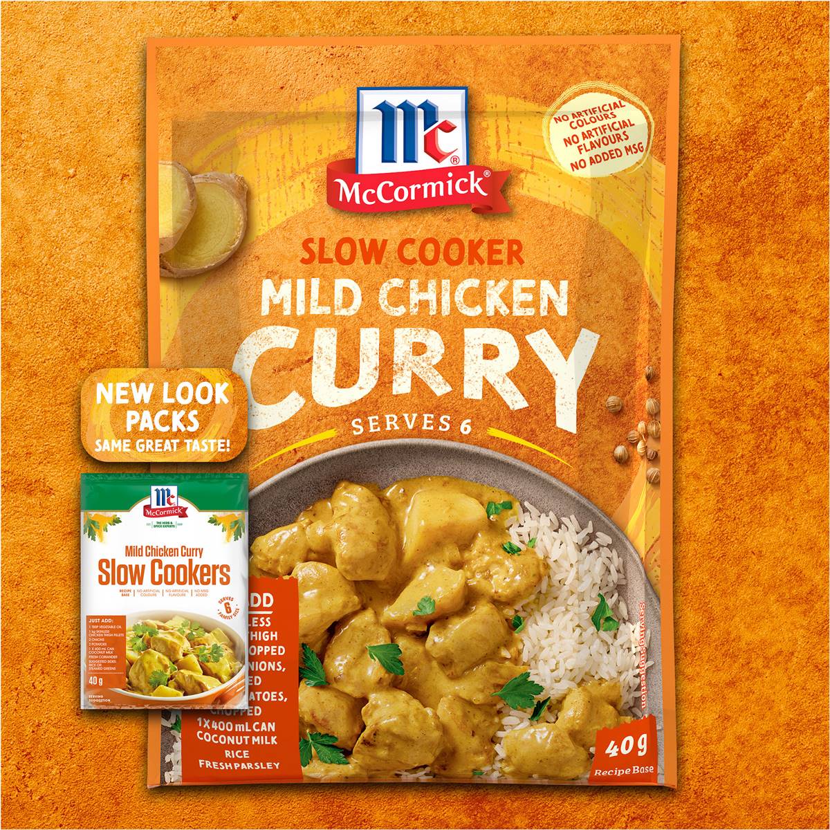 McCormick Slow Cooker Mild Chicken Curry Recipe Base 40g
