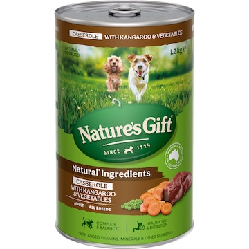 Nature's Gift Adult Wet Dog Food Casserole With Kangaroo & Vegetables 1.2kg