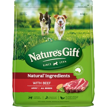 Nature's Gift Adult Dry Dog Food With Beef 6kg