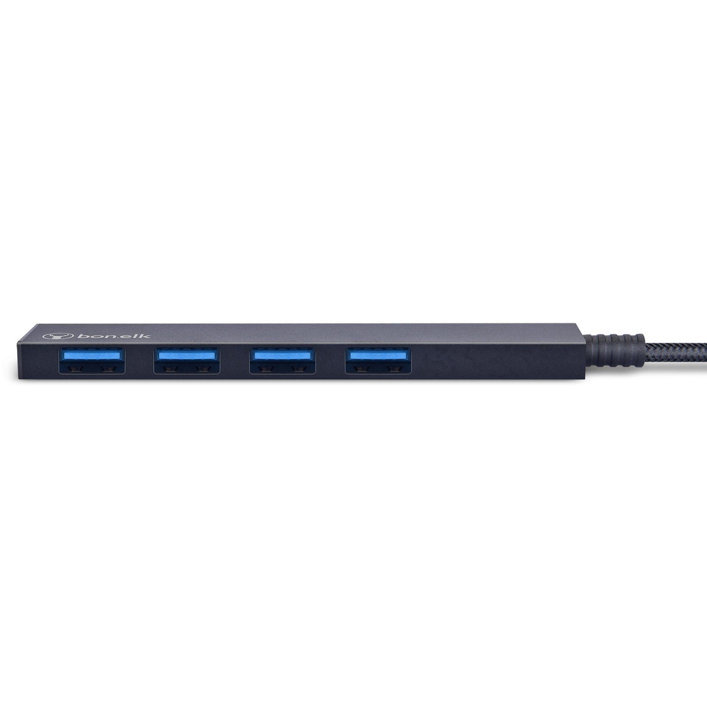 Bonelk Long-Life USB-C to 4 Port USB 3.0 Slim Hub (Black)