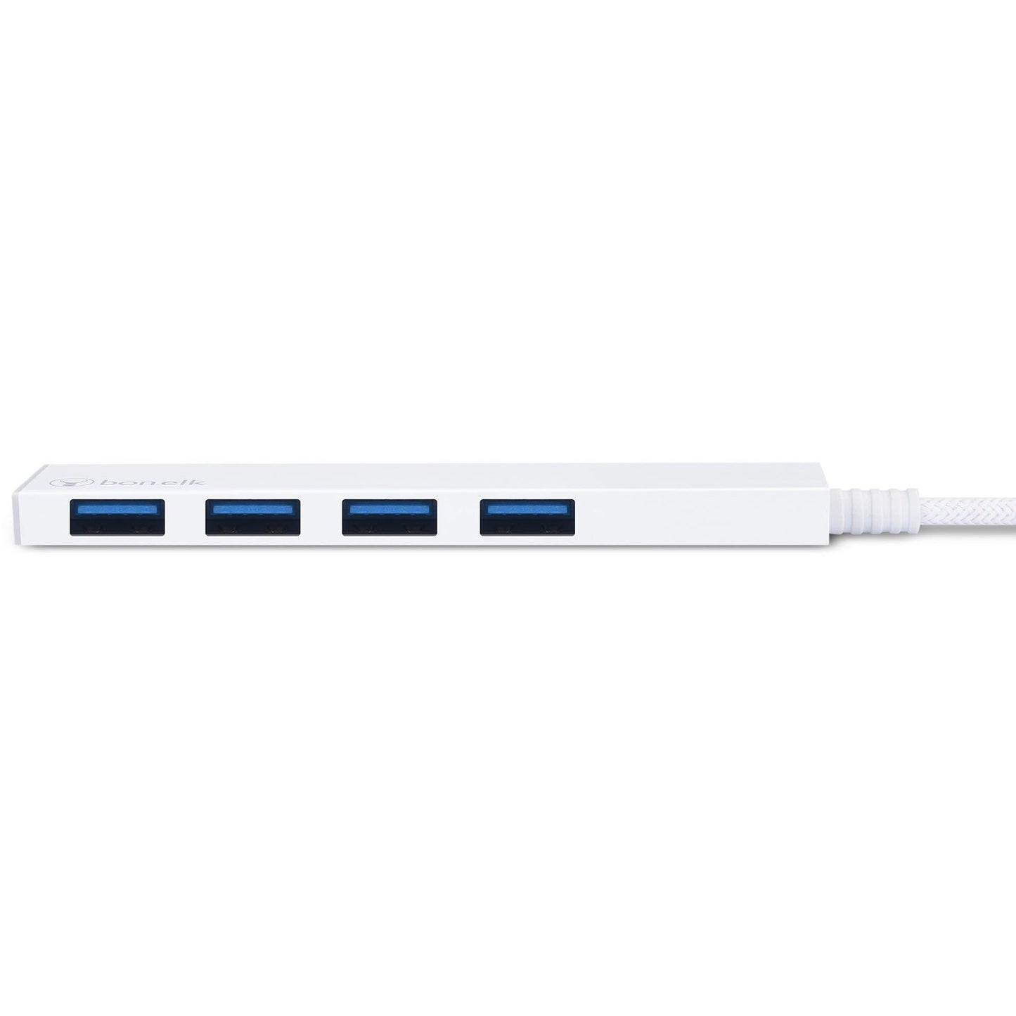Bonelk Long-Life USB-A to 4 Port USB 3.0 Slim Hub (White)