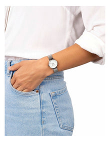 Stainless Steel Mesh Analog Watch 26WS 266 in Silver