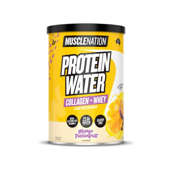 MUSCLE NATION PROTEIN WATER MANGO PASSIONFRUIT 300G