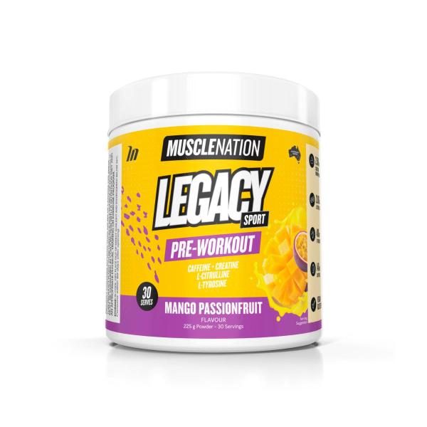 MUSCLE NATION LEGACY SPORT MANGO PASSION PASSIONFRUIT 225G