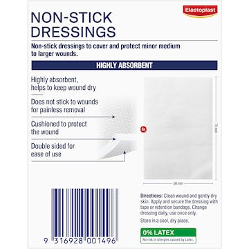 Elastoplast Non Stick Wound Pad Dressings 5 pack