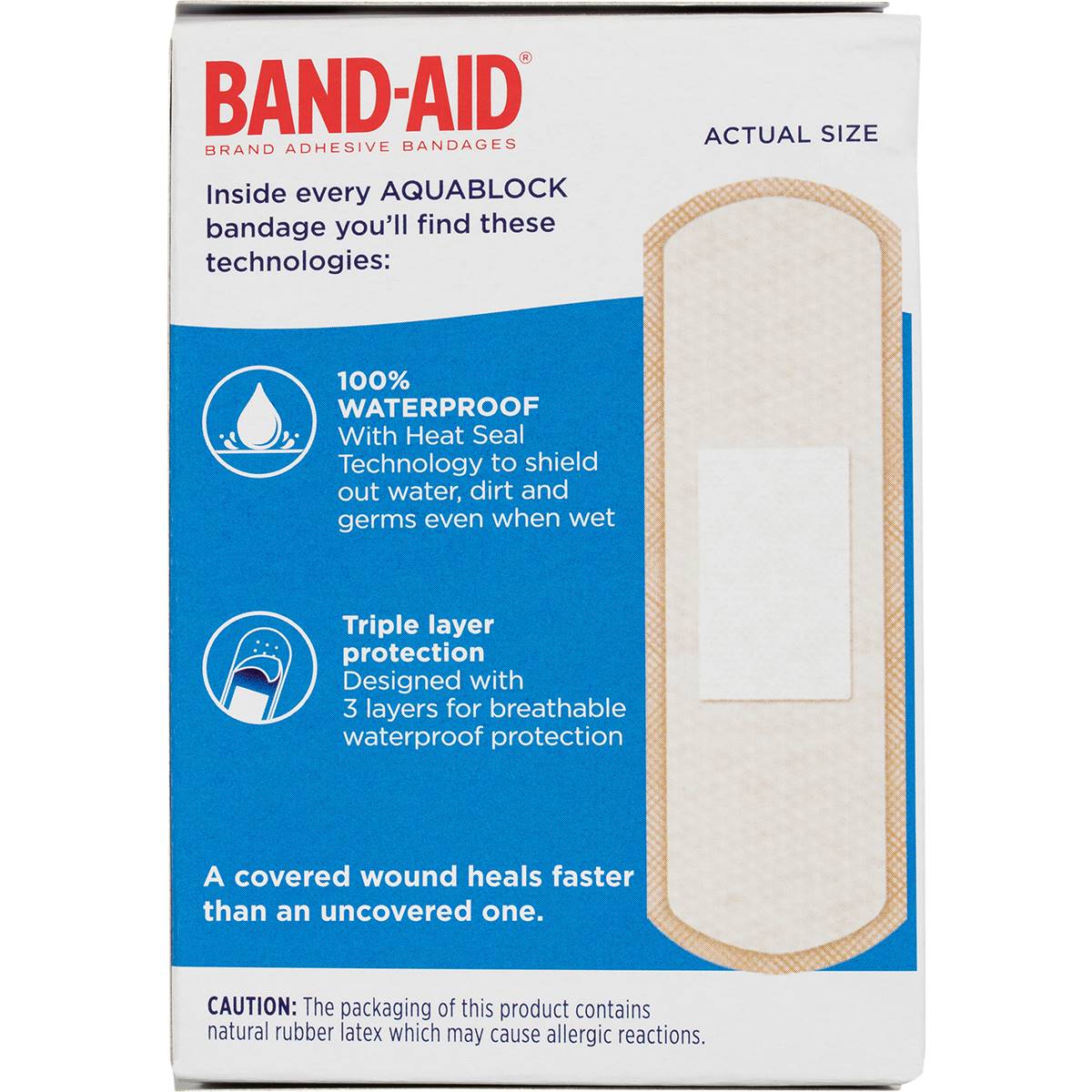 Band-Aid Waterproof Aquablock Sterile Strips 40 Pack