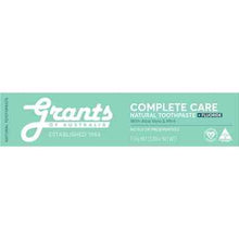 Grants Of Australia Complete Care Natural Toothpaste With Aloe & Mint 110g