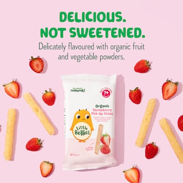 Little Bellies Organic Strawberry Pick-Up Sticks 16g