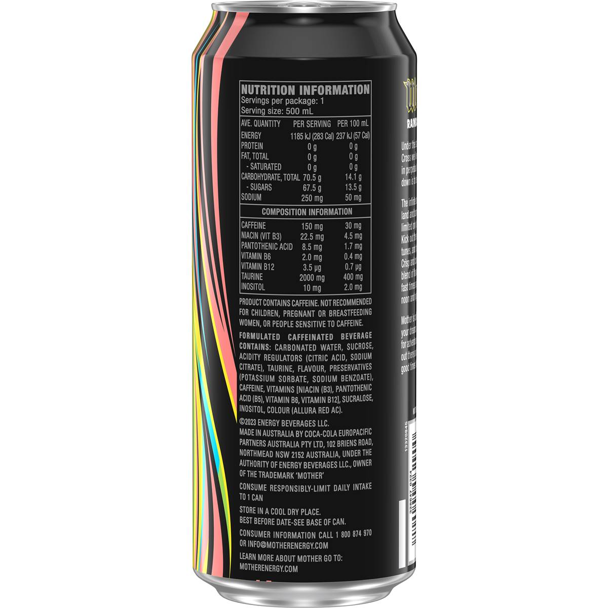 Mother Energy Drink Rainbow Sherbet 500mL