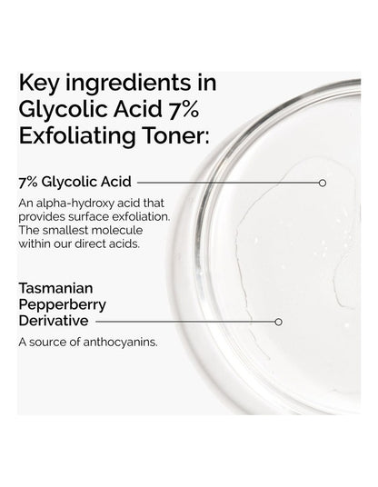 Glycolic Acid 7% Exfoliating Toner for Brightening and Smoothing 240ml