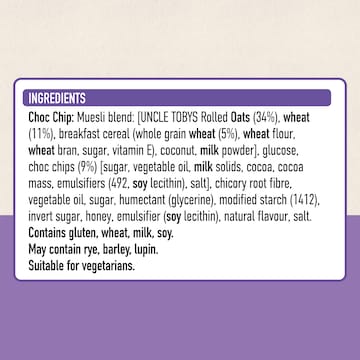 Uncle Tobys Muesli Bars Choc Chip 15 pack