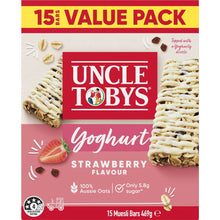 Uncle Tobys Yoghurt Muesli Bars Strawberry 469g