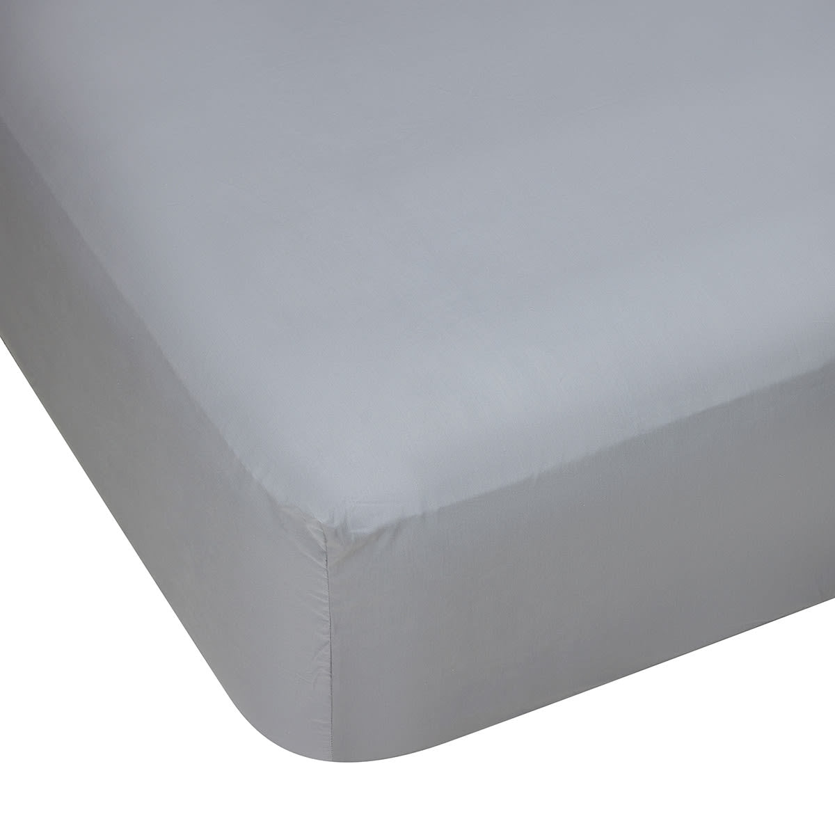 250 Thread Count Cotton Rich Fitted Sheet - Queen Bed, Grey