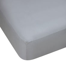 250 Thread Count Cotton Rich Fitted Sheet - Queen Bed, Grey