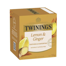 TWININGS LEMON & GINGER INFUSIONS TEA BAGS 10 PACK