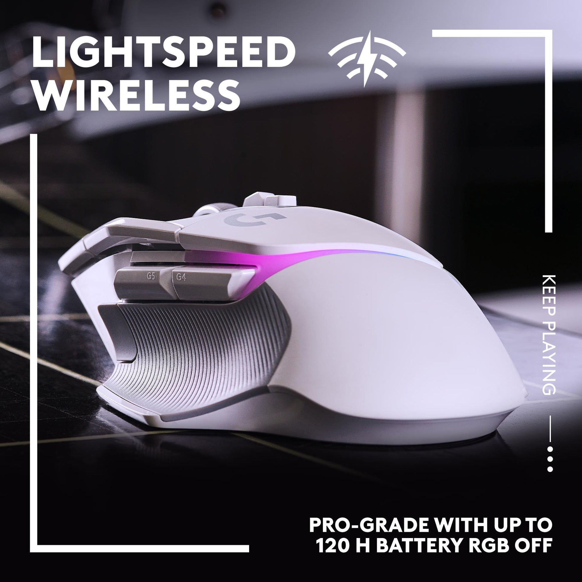 Logitech G502 X Plus Wireless RGB Gaming Mouse (White)