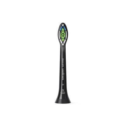 Philips Sonicare W2 Optimal White standard brush heads (Black) [4 pack]