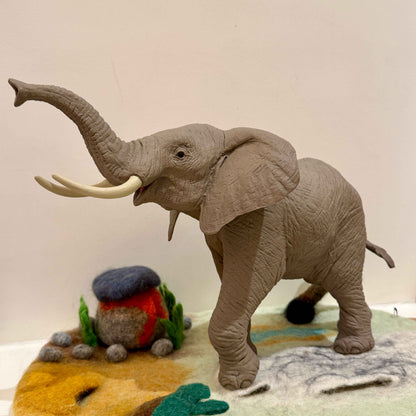 African Elephant Figurine by Safari Ltd Extra Large Safari Collection Animal Figurines 3yrs+