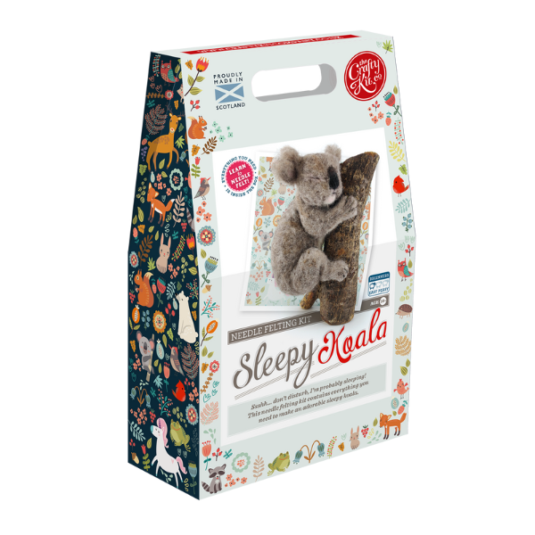 Koala Needle Felting Kit by The Crafty Kit Co Art and craft for kids Retired 10yrs+