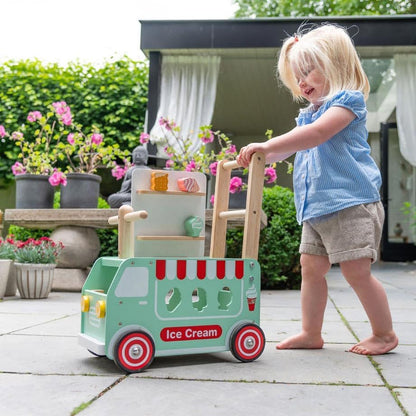 Kids Ride on Toys I'm Toy Walk and Ride Ice Cream Truck Baby Walker Developmental Toys Baby Toys 12m+