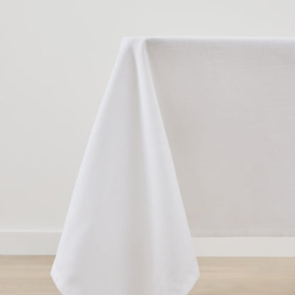 White Extra Large Linen Look Table Cloth