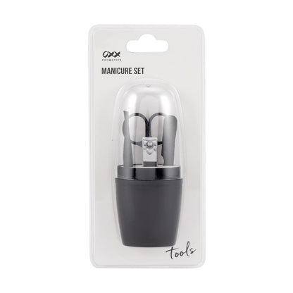 OXX Cosmetics 4 Piece Manicure Set - Black