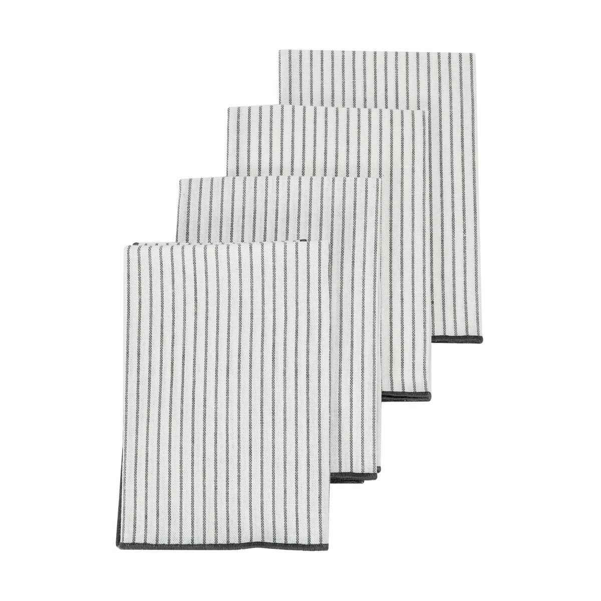 4 Pack Charcoal Stripe Napkins