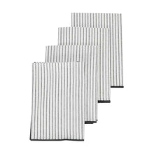 4 Pack Charcoal Stripe Napkins