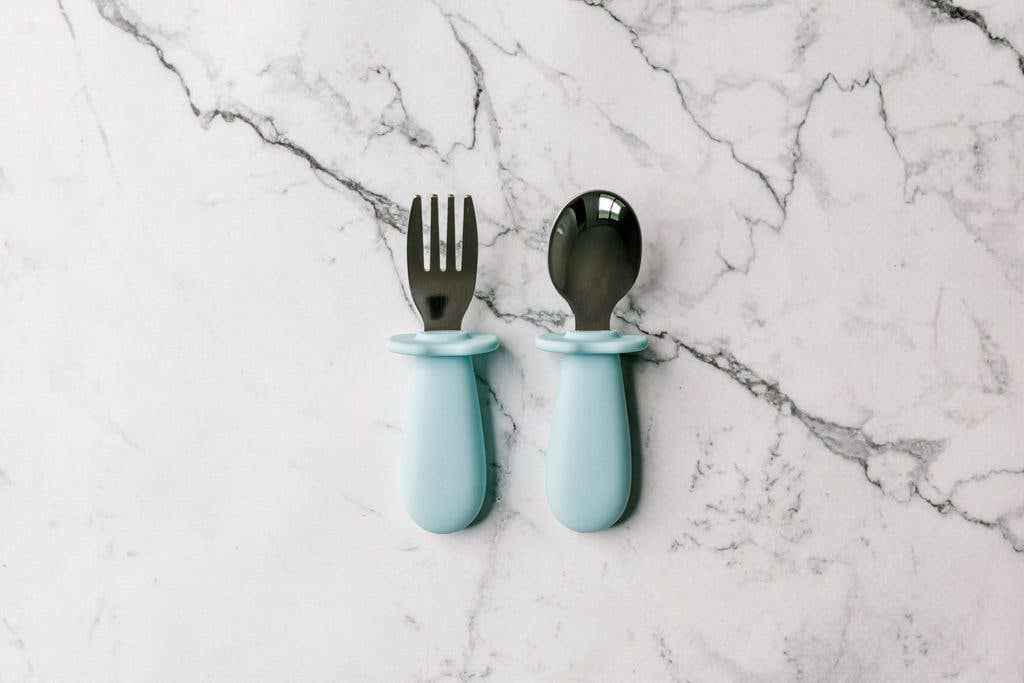 Starting Solids Australia Toddler Silvie Cutlery 2pc Baby Practical Life Materials 6m+