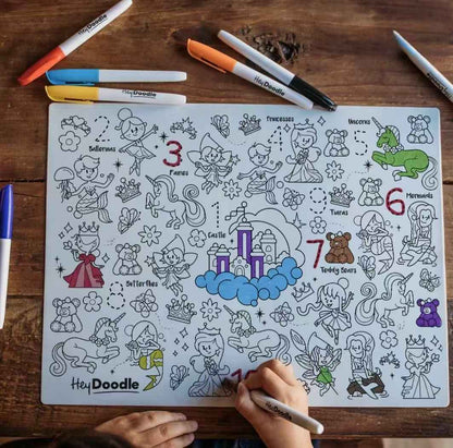 Hey Doodle 123 Sugar and Spice Art and craft for kids Travel Toys Unicorn Toys Best Seller Fairy Unicorn and Castle Theme Most Loved in Store 3yrs+