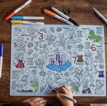 Hey Doodle 123 Sugar and Spice Art and craft for kids Travel Toys Unicorn Toys Best Seller Fairy Unicorn and Castle Theme Most Loved in Store 3yrs+