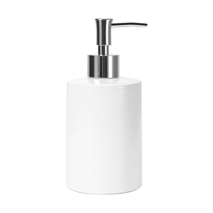 Ribbed Soap Dispenser White