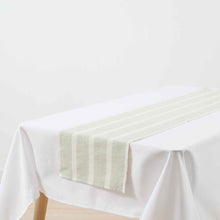 Green Ribbed Table Runner