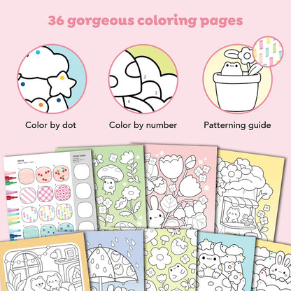 Tiger Tribe Great Big Colouring Set Magical Mini Worlds Activity Book Art and Craft for Kids 5yrs+