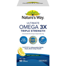 Nature's Way Ultimate Omega 3X Triple Strength Soft Capsules Lemon 60 pack