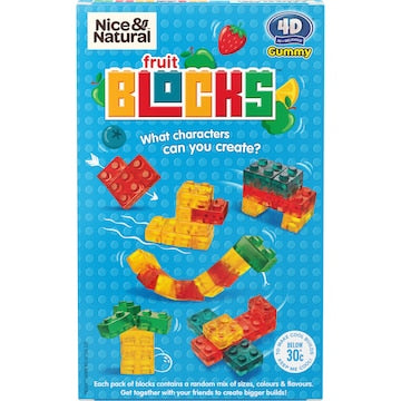 Nice & Natural Fruit Blocks Apple Strawberry Lemon & Raspberry 6 pack
