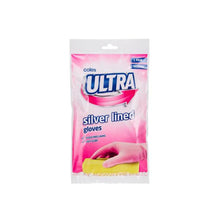 COLES ULTRA SILVERLINED RUBBER GLOVES:MEDIUM:.:1 PAIR