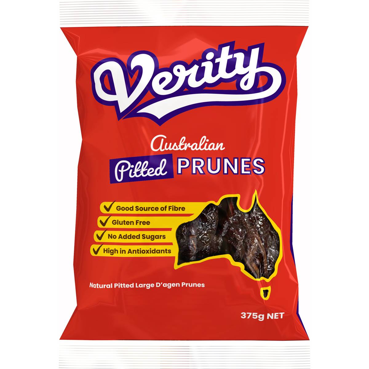 Verity Australian Pitted Prunes 375g