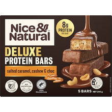 Nice & Natural Deluxe Protein Bar Salted Caramel Cashew & Choc 5 Pack 200g
