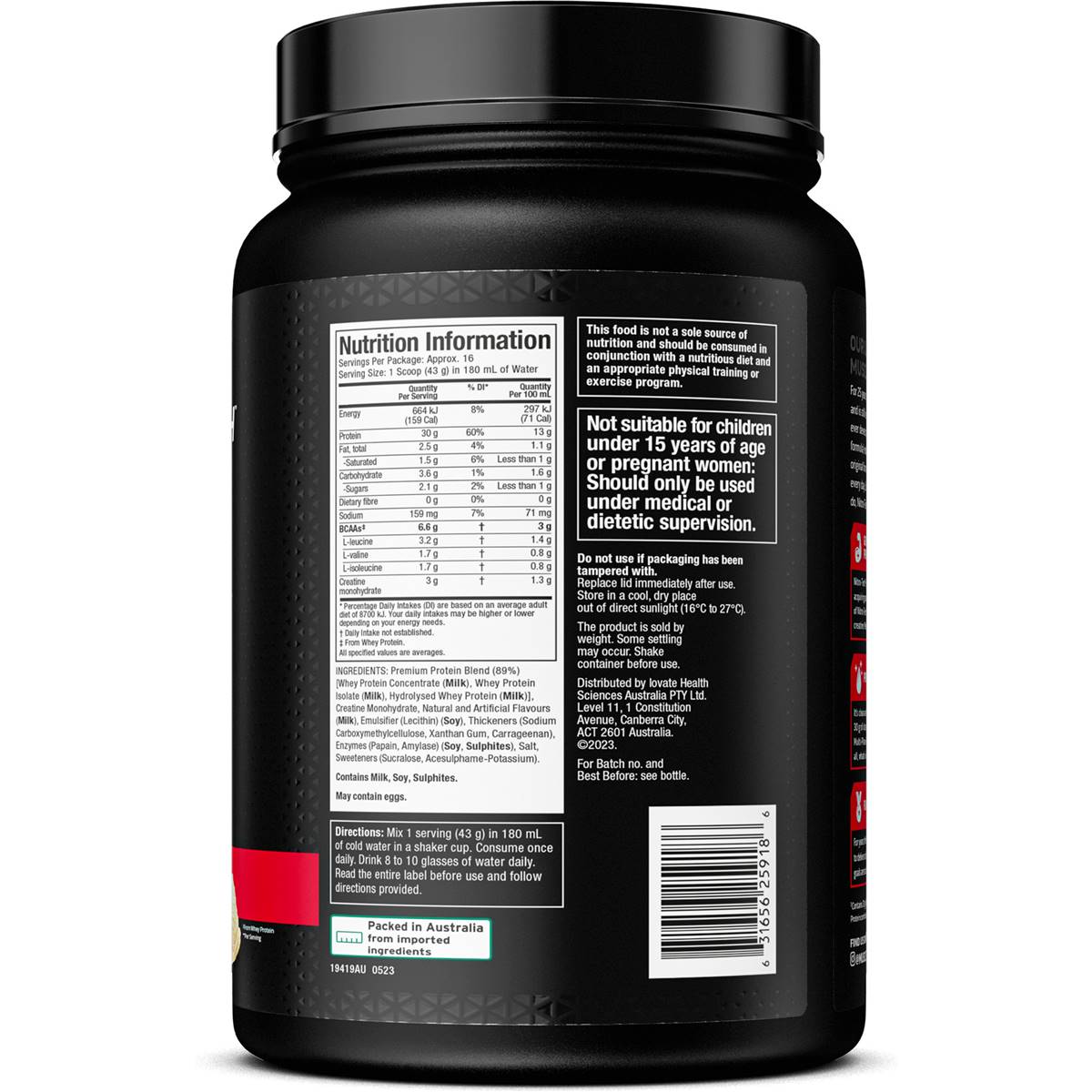 Muscle Tech Nitro Tech Whey Protein Vanilla Cream Flavour 680g