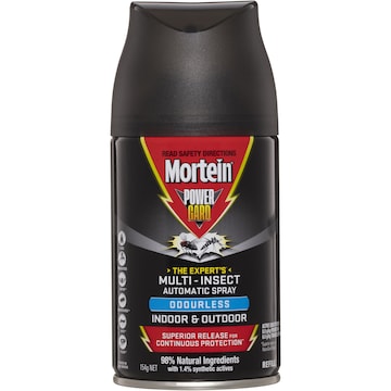 Mortein Powergard Odourless Multi Insect Automatic Spray Refill 154g