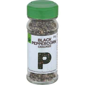 Woolworths Black Peppercorn Cracked 34g