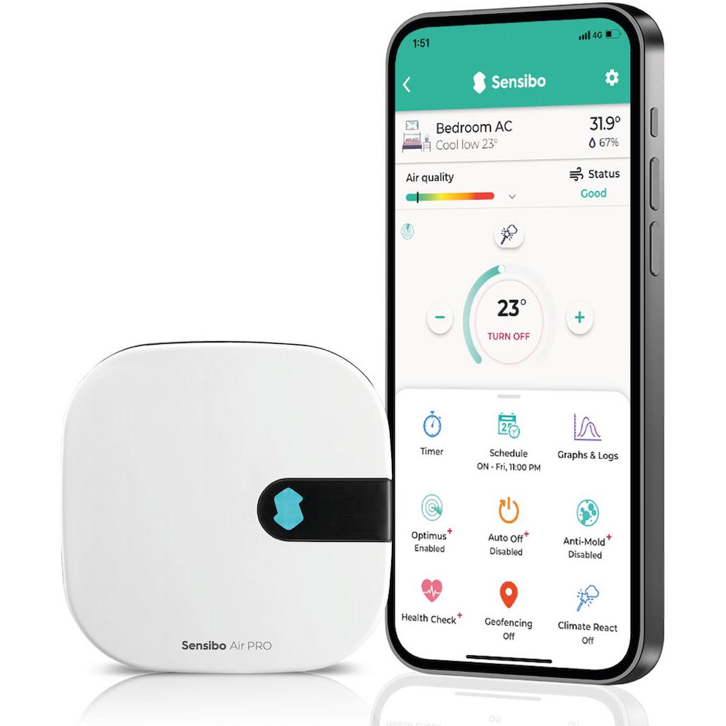 Sensibo Air Pro Wi-Fi Split System AC Controller w/ Air Quality Sensor